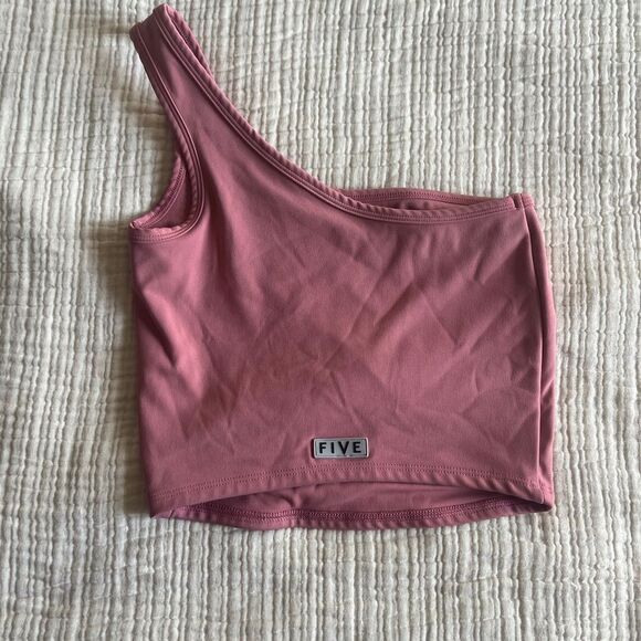 FIVE the Label x Lindsay Arnold Pink One Shoulder Tank Top Size XS Dance wear - Picture 3 of 5